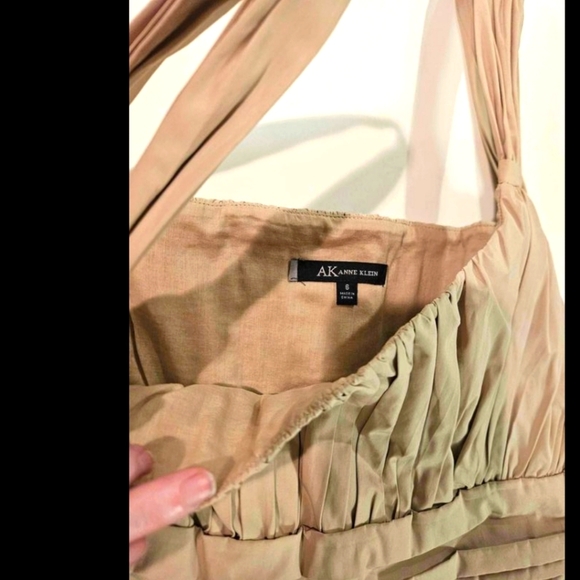 Women's Ann Klein Size 6 Fall Dress Worn Once! Paper Pleated Design - Picture 5 of 10